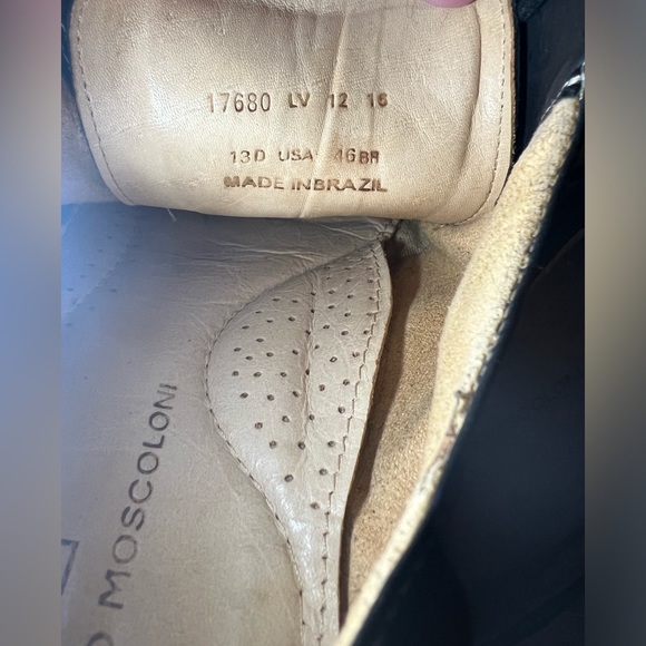 Sandro Moscoloni - Leather Derby Oxfords Black Brogue - Picture 3 of 9